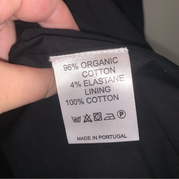 Cuyana Black Tiered Cami Midi Dress Organic Cotton with Pockets XL - Picture 8 of 10